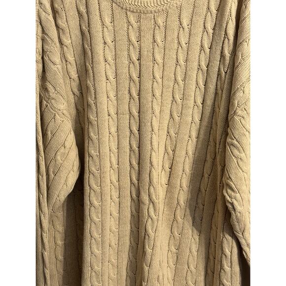 Woods & Gray Cable Knit Sweater Sz XXL vintage Cream Grandpa Academia Fisherman - Picture 2 of 10